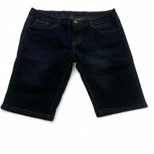 💕 QQMI y2k dark blue Bermuda short size 5 dark wash retro vintage modest low
